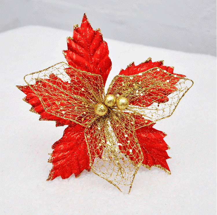 Flores de Pascua artificiales de 8" para bodas y eventos