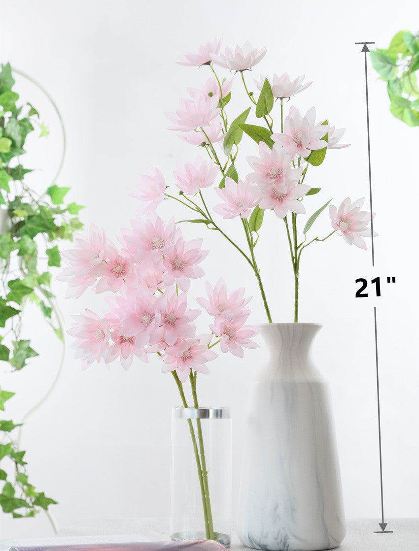 Lotos artificiales de 21" para decoración del hogar, eventos y escaparates
