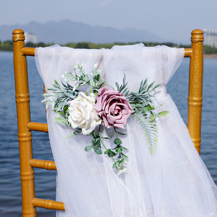 Rosas artificiales para bodas y eventos - Azul