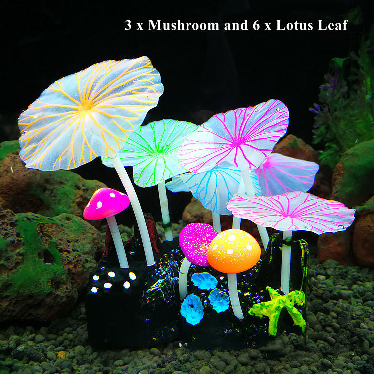 Lotos artificiales para decoración del hogar, eventos y escaparates - 5mushroom+4lotus