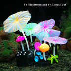 Lotos artificiales para decoración del hogar, eventos y escaparates - 5mushroom+4lotus