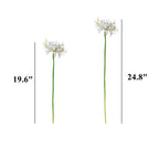 Tallos artificiales de 25" x 7" para bodas y eventos - 24.8" Blanco