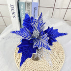 Flores de Pascua artificiales de 10" 5 piezas para bodas y eventos