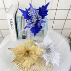 Flores de Pascua artificiales de 10" 5 piezas para bodas y eventos - Dorado