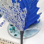 Flores de Pascua artificiales de 10" 5 piezas para bodas y eventos - Azul real