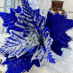 Flores de Pascua artificiales de 10" 5 piezas para bodas y eventos - Plateado