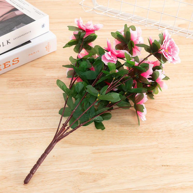 Azaleas artificiales con resistencia a los rayos UV de 15.7" para jardín, balcón y terraza