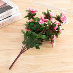 Azaleas artificiales con resistencia a los rayos UV de 15.7" para jardín, balcón y terraza