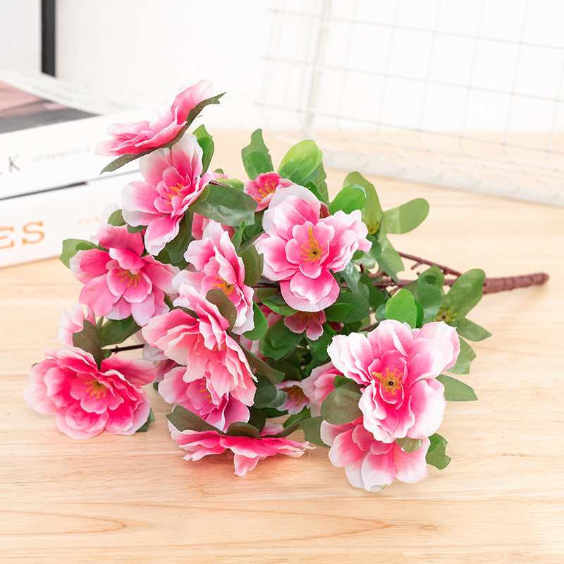 Azaleas artificiales con resistencia a los rayos UV de 15.7" para jardín, balcón y terraza