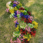 Paniculata artificial con resistencia a los rayos UV de 14" x 12" 8 piezas para jardín, balcón y terraza - Blanco