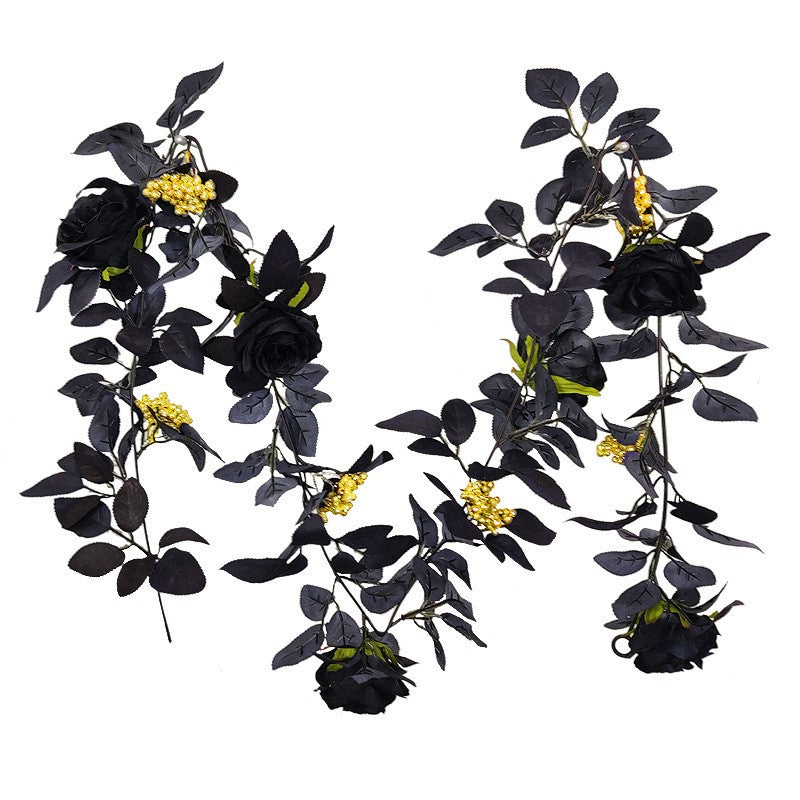 Rosas artificiales de 70" para decoración del hogar, eventos y escaparates - Negro