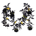 Rosas artificiales de 70" para decoración del hogar, eventos y escaparates - Negro