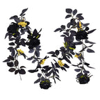 Rosas artificiales de 70" para decoración del hogar, eventos y escaparates - Negro