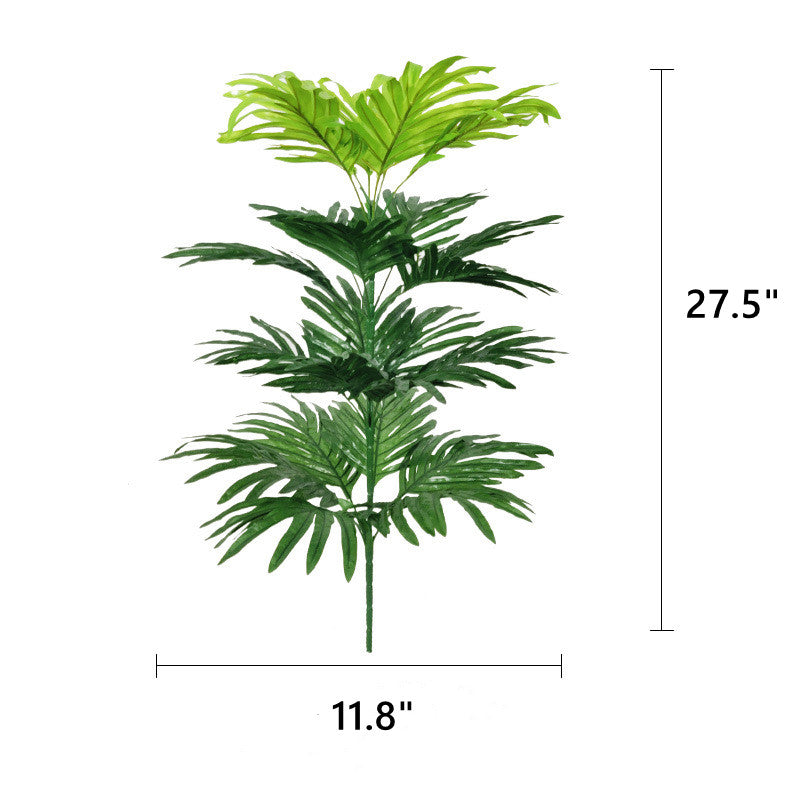 Hojas de monstera artificiales con resistencia a los rayos UV para jardín, balcón y terraza