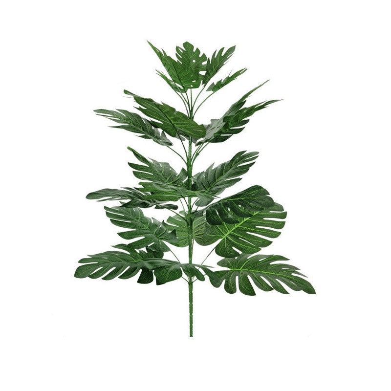 Hojas de monstera artificiales con resistencia a los rayos UV para jardín, balcón y terraza - Verde Coconut