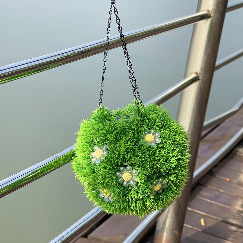 Césped ornamental artificial con resistencia a los rayos UV de 7.8" 10 paquetes para jardín, balcón y terraza - Verde