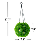 Césped ornamental artificial con resistencia a los rayos UV de 7.8" 10 paquetes para jardín, balcón y terraza
