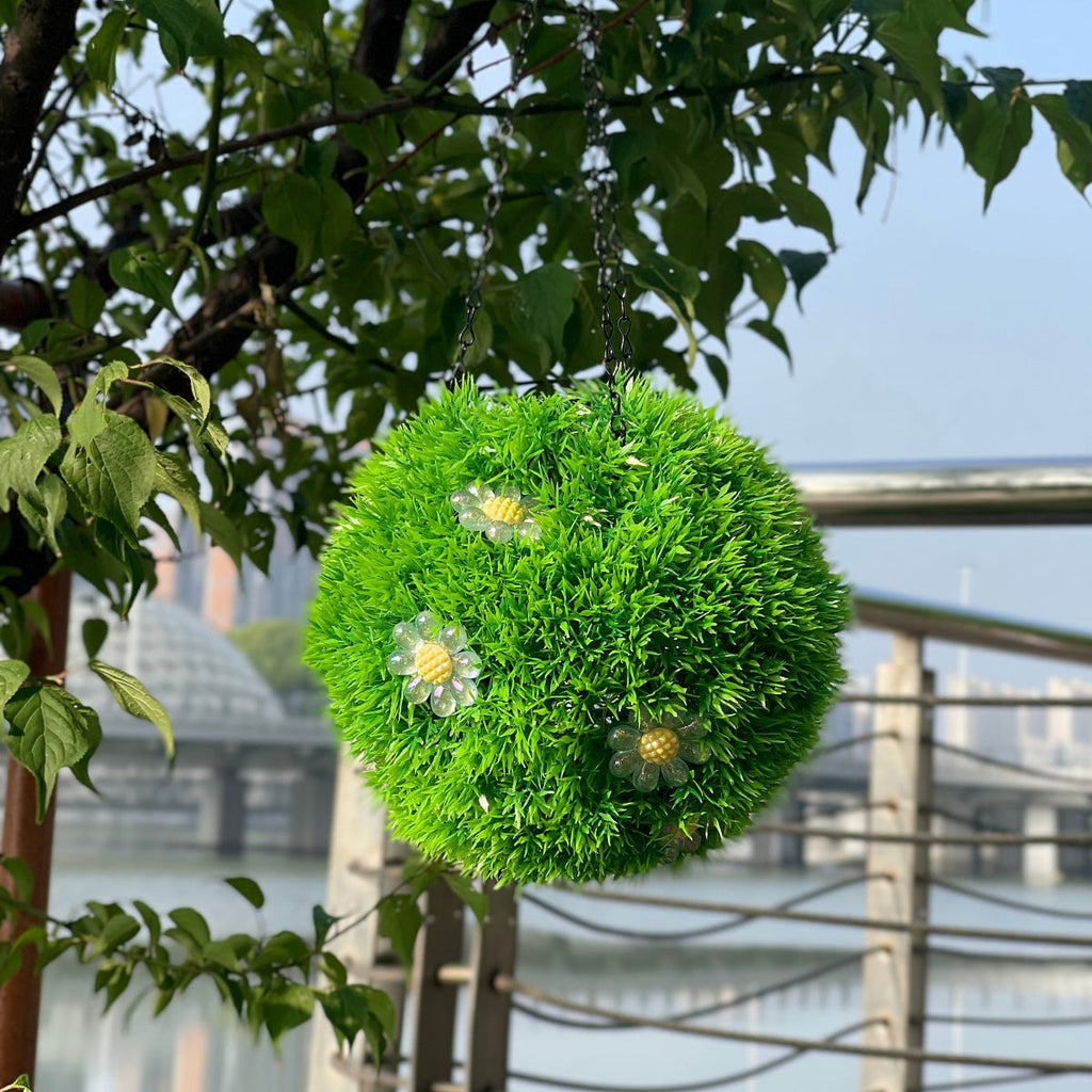Césped ornamental artificial con resistencia a los rayos UV de 7.8" 10 paquetes para jardín, balcón y terraza