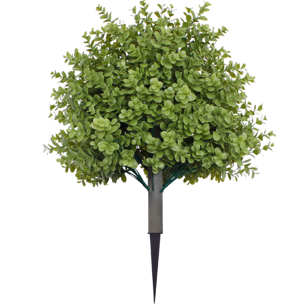 Eucalipto artificial con resistencia a los rayos UV de 25" x 16" para jardín, balcón y terraza