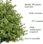 Eucalipto artificial con resistencia a los rayos UV de 25" x 16" para jardín, balcón y terraza