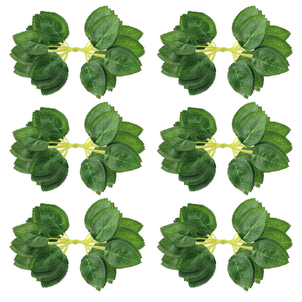 Rosas artificiales con resistencia a los rayos UV de 7" x 4" 40 piezas para jardín, balcón y terraza - Verde