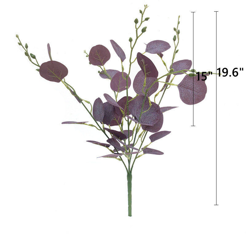 Eucalipto artificial para arreglos florales y proyectos DIY - Naranja