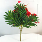 Flores de Pascua artificiales con resistencia a los rayos UV de 19" para jardín, balcón y terraza