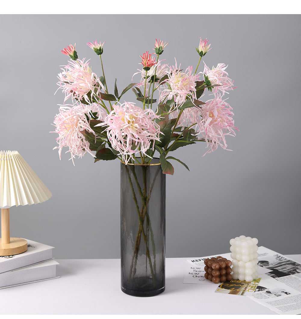 Crisantemos artificiales de 27" para bodas y eventos - Blanco
