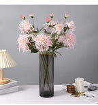 Crisantemos artificiales de 27" para bodas y eventos - Blanco