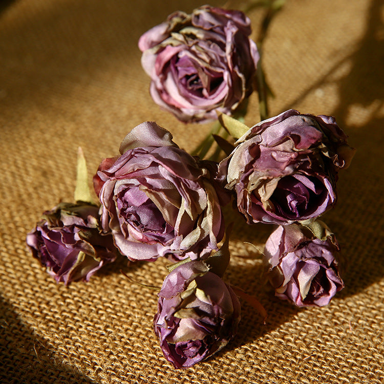 Rosas artificiales de 20" para bodas y eventos - Burdeos