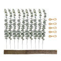 Eucalipto artificial con resistencia a los rayos UV de 13" x 17" para jardín, balcón y terraza