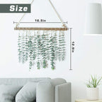 Eucalipto artificial con resistencia a los rayos UV de 13" x 17" para jardín, balcón y terraza - Verde