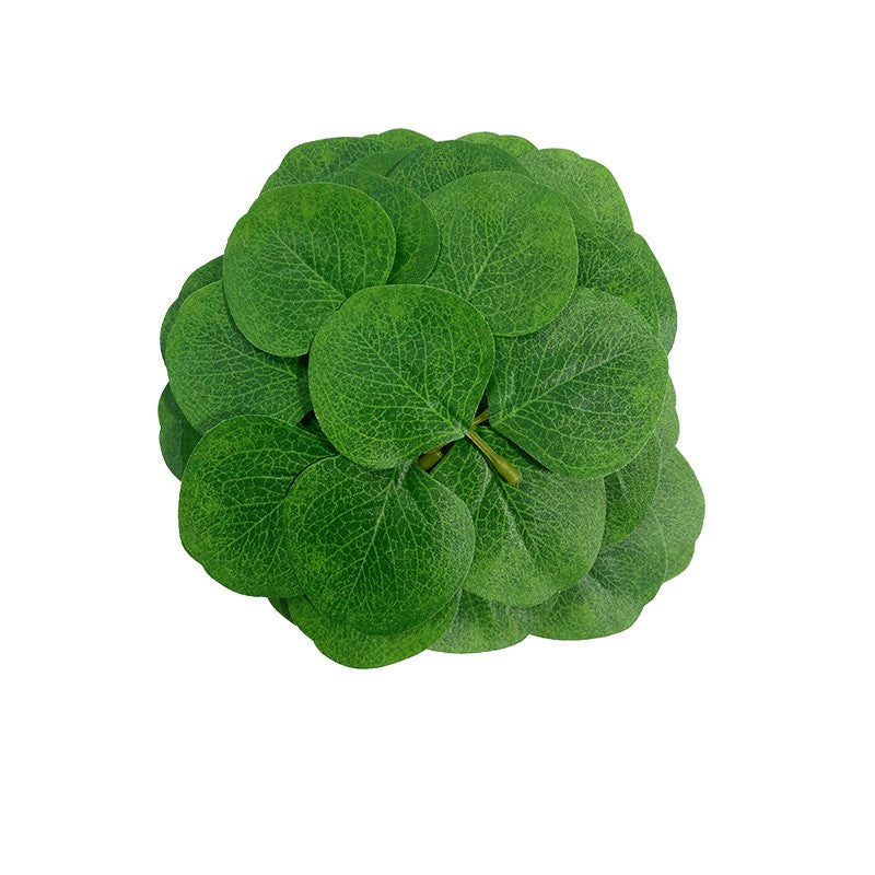 Eucalipto artificial de 3" x 3" 50 piezas para decoración de otoño - Natural verde