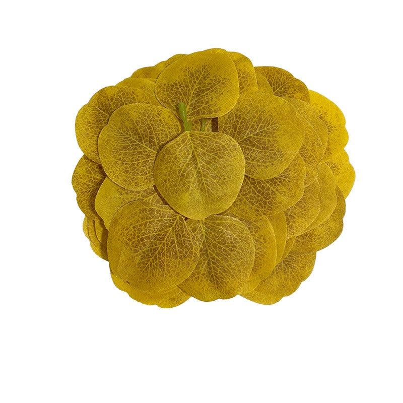 Eucalipto artificial de 3" x 3" 50 piezas para decoración de otoño - Burnt rojo