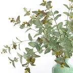 Eucalipto artificial con tacto real de 25" para bodas y eventos - Burdeos/verde