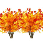 Boj artificial con resistencia a los rayos UV de 13" x 8" para jardín, balcón y terraza - Naranja/amarillo 1 arbusto