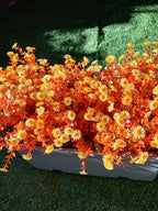 Margaritas artificiales con resistencia a los rayos UV de 14" x 8" para jardín, balcón y terraza - Naranja