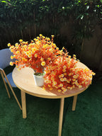 Margaritas artificiales con resistencia a los rayos UV de 14" x 8" para jardín, balcón y terraza