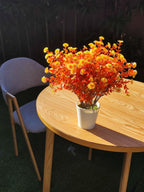 Margaritas artificiales con resistencia a los rayos UV de 14" x 8" para jardín, balcón y terraza