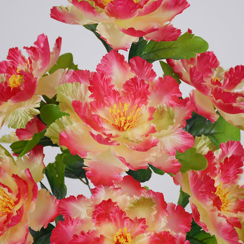 Rosas artificiales con resistencia a los rayos UV de 20" para jardín, balcón y terraza - Navy