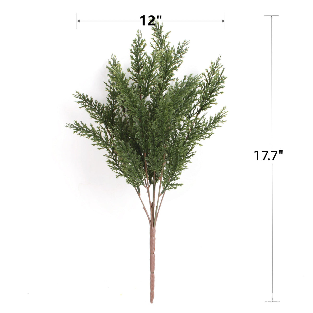 Ramas de pino artificiales con resistencia a los rayos UV con tacto real para jardín, balcón y terraza