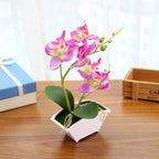Orquídeas artificiales para jardín, balcón y terraza - Verde