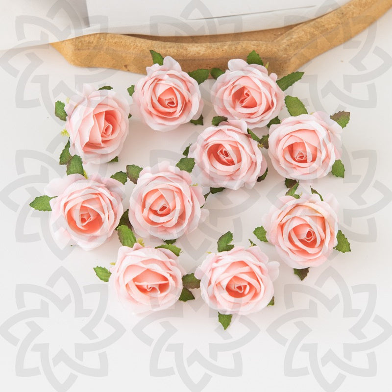 Rosas artificiales de 1.5" 10 piezas para bodas y eventos - Light amarillo