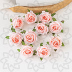 Rosas artificiales de 1.5" 10 piezas para bodas y eventos - Light amarillo