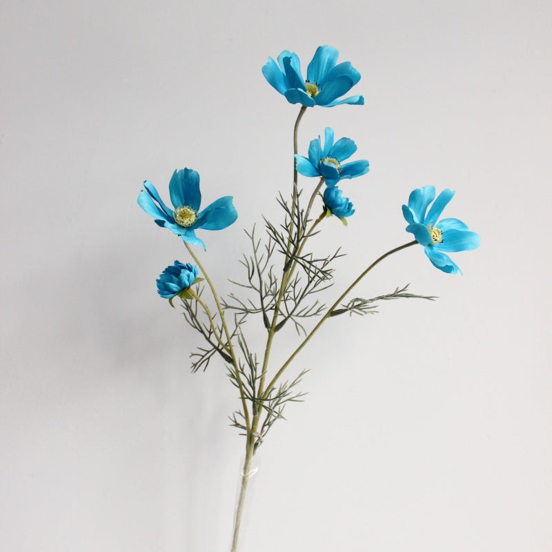 Rosas artificiales de 23" para bodas y eventos - Azul claro