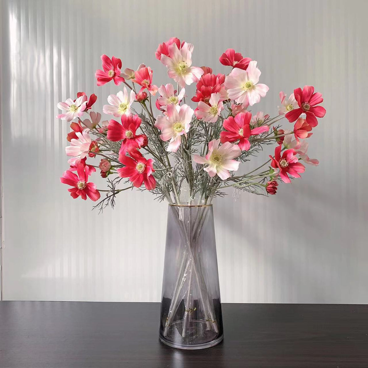 Rosas artificiales de 23" para bodas y eventos - Rojo rosa