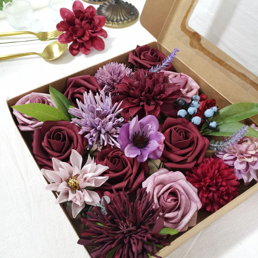 Dalias artificiales de 10" x 10" para bodas y eventos