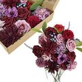 Dalias artificiales de 10" x 10" para bodas y eventos - Burdeos