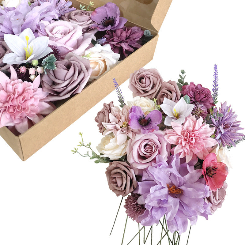 Rosas artificiales de 10" x 10" para bodas y eventos - Morado