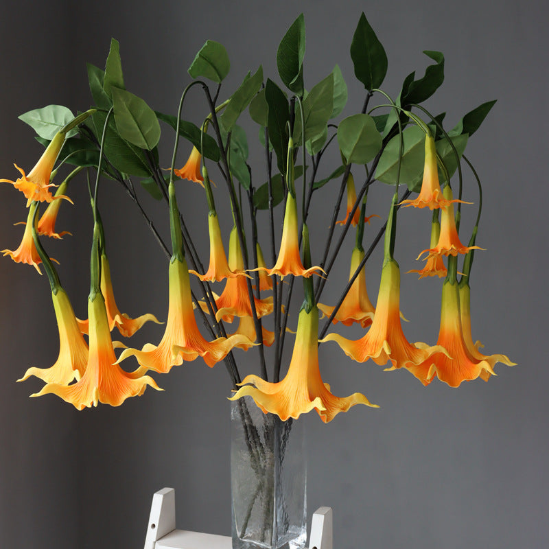 Tallos artificiales con tacto real de 32" 2 piezas para bodas y eventos - Naranja